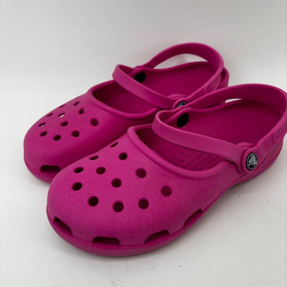 Crocs Shayna Mary Jane Clogs Pink Women Size 8 Slingback Comfort Flats